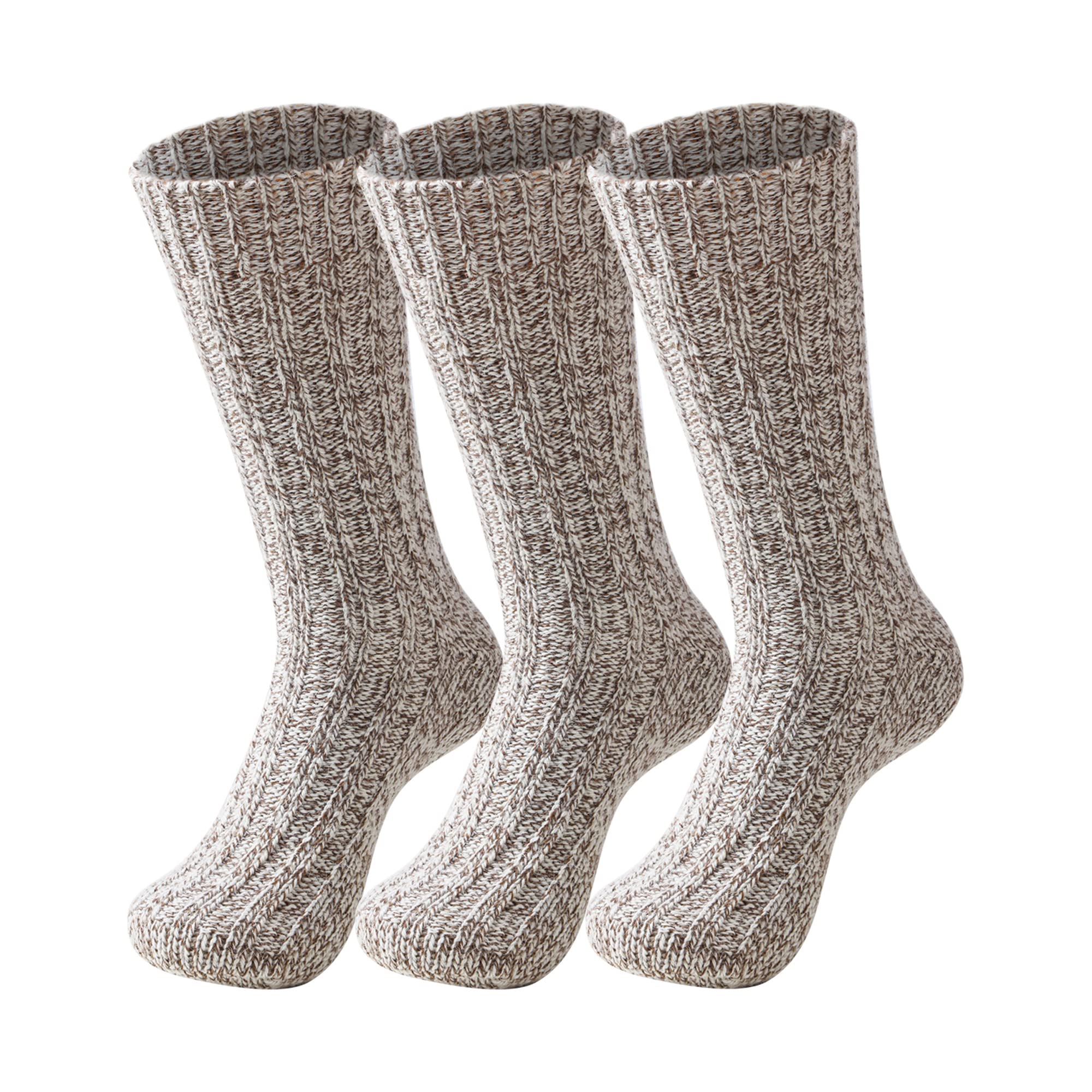 GLENMEARL3 Pack Womens & Mens Merino Wool Hiking Socks Winter Thick Warm Boot Crew Socks for Men & Women