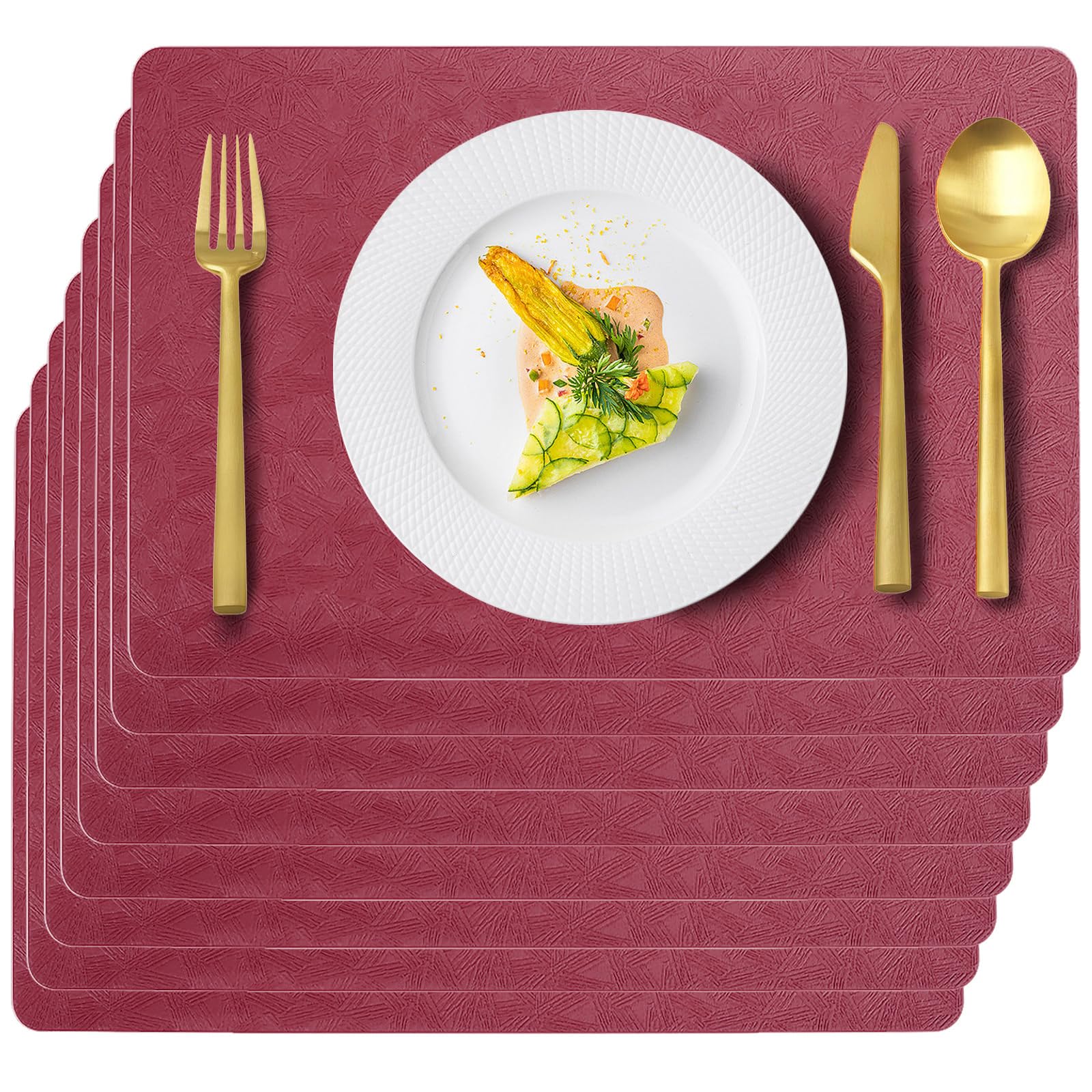 Set de table lavable et facile à nettoyer pour éviter les taches rouge