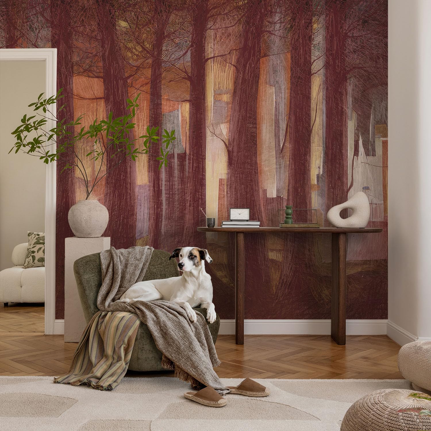 Papel Pintado Textil De Tejido No Tejido 250x250 cm Paisaje misterioso