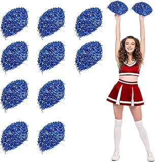 DAYONG 10pcs Cheerleading Pom Poms, Pompoms Metallic Foil Cheerleader, Team Cheering Stuff Dance Prop for Team, Sports Matches, Performance, Holiday Party. (colour-A)