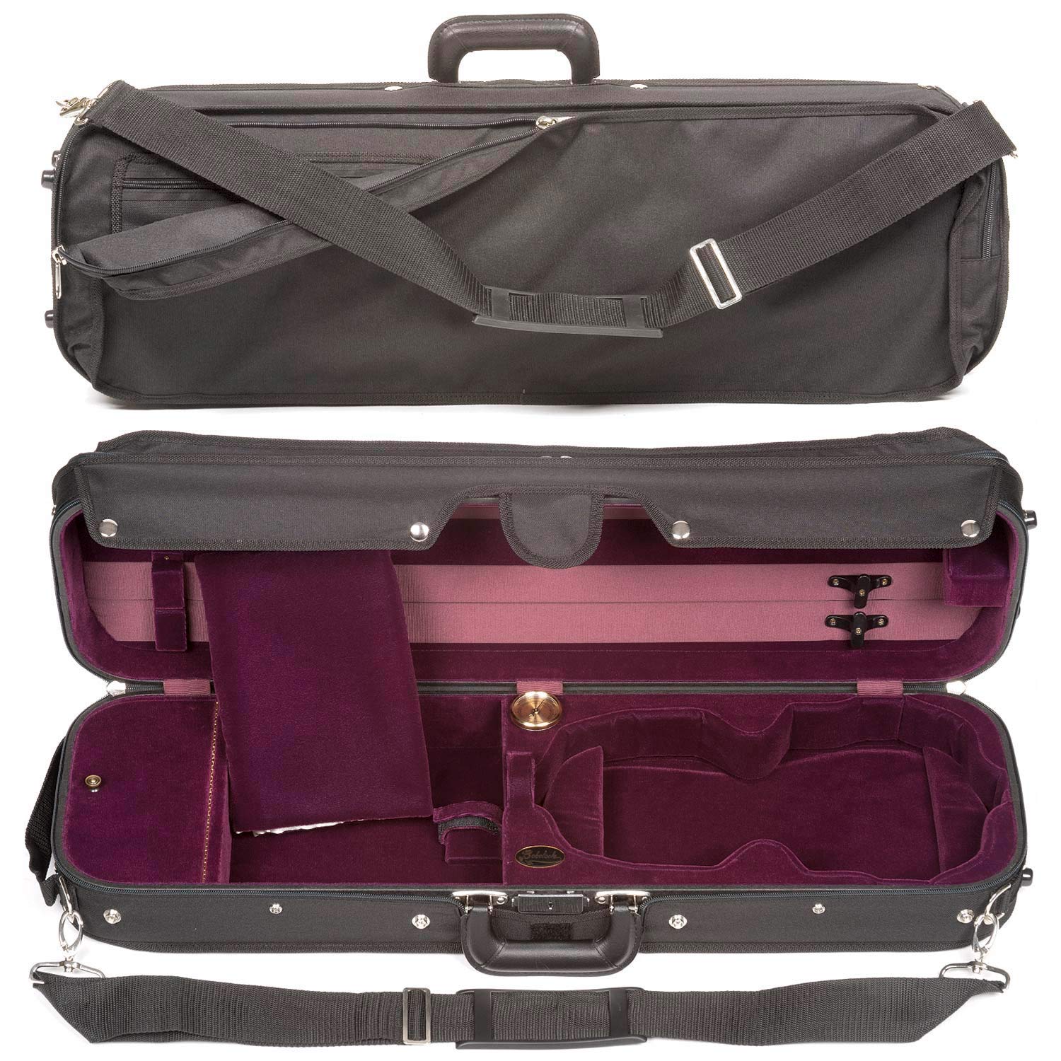 Bobelock6002 Hill Style Lite 4/4 Violin Case with Wine Velvet Interior