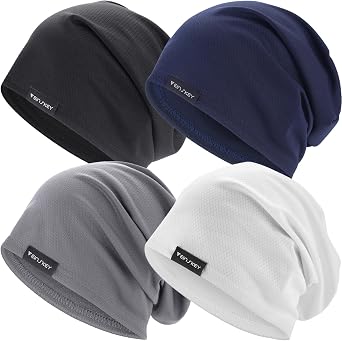 Cooling Skull Caps, Moisture Wicking Slouchy Beanie Elastic Helmet Liner