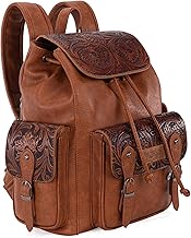 Montana West Wrangler Backpack Purse for Women Men Western Backpack Floral Tooled Travel Bags