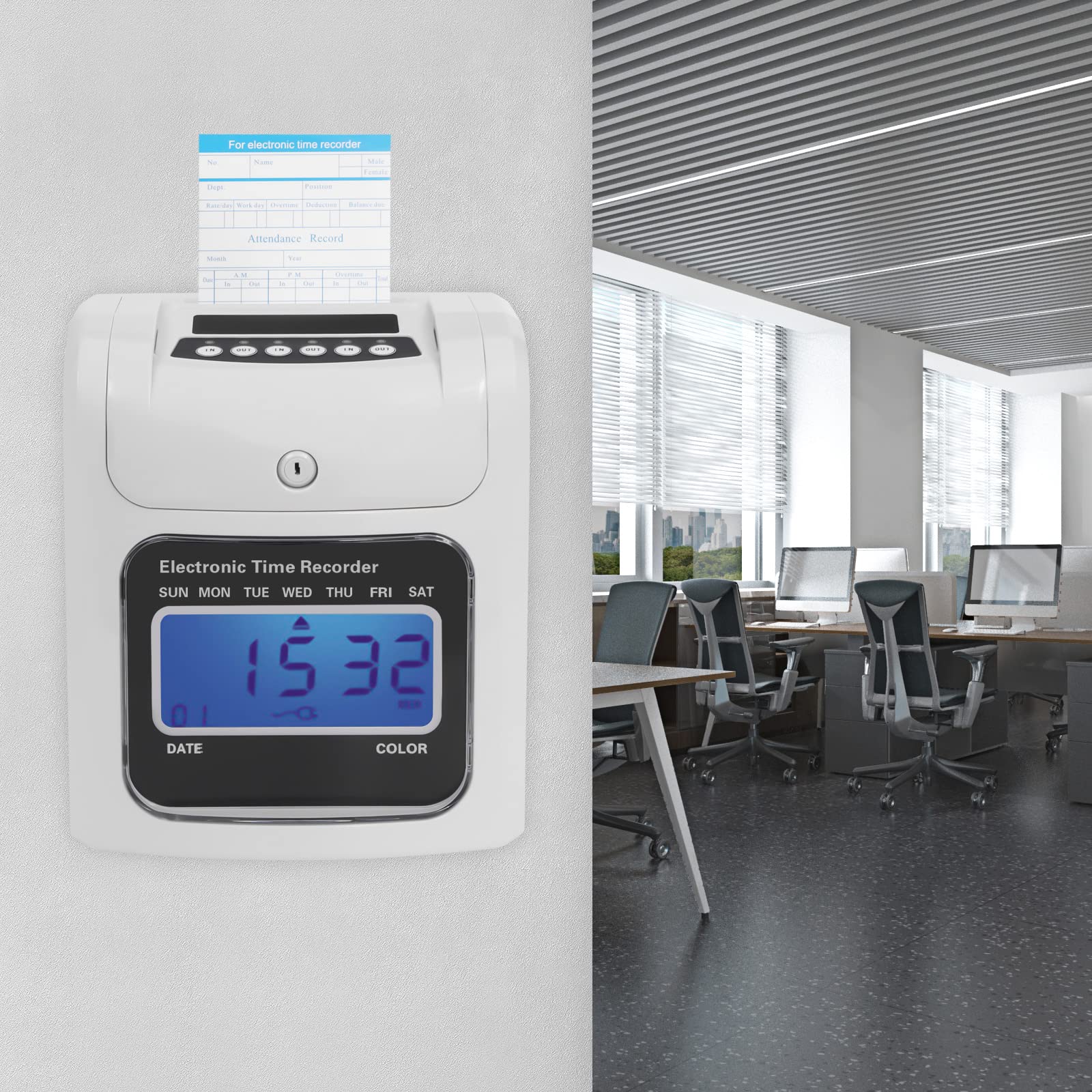 必見、使用時間約10時間money148 Amazon.com : Time Clock with Passcode, Auto-Align Time