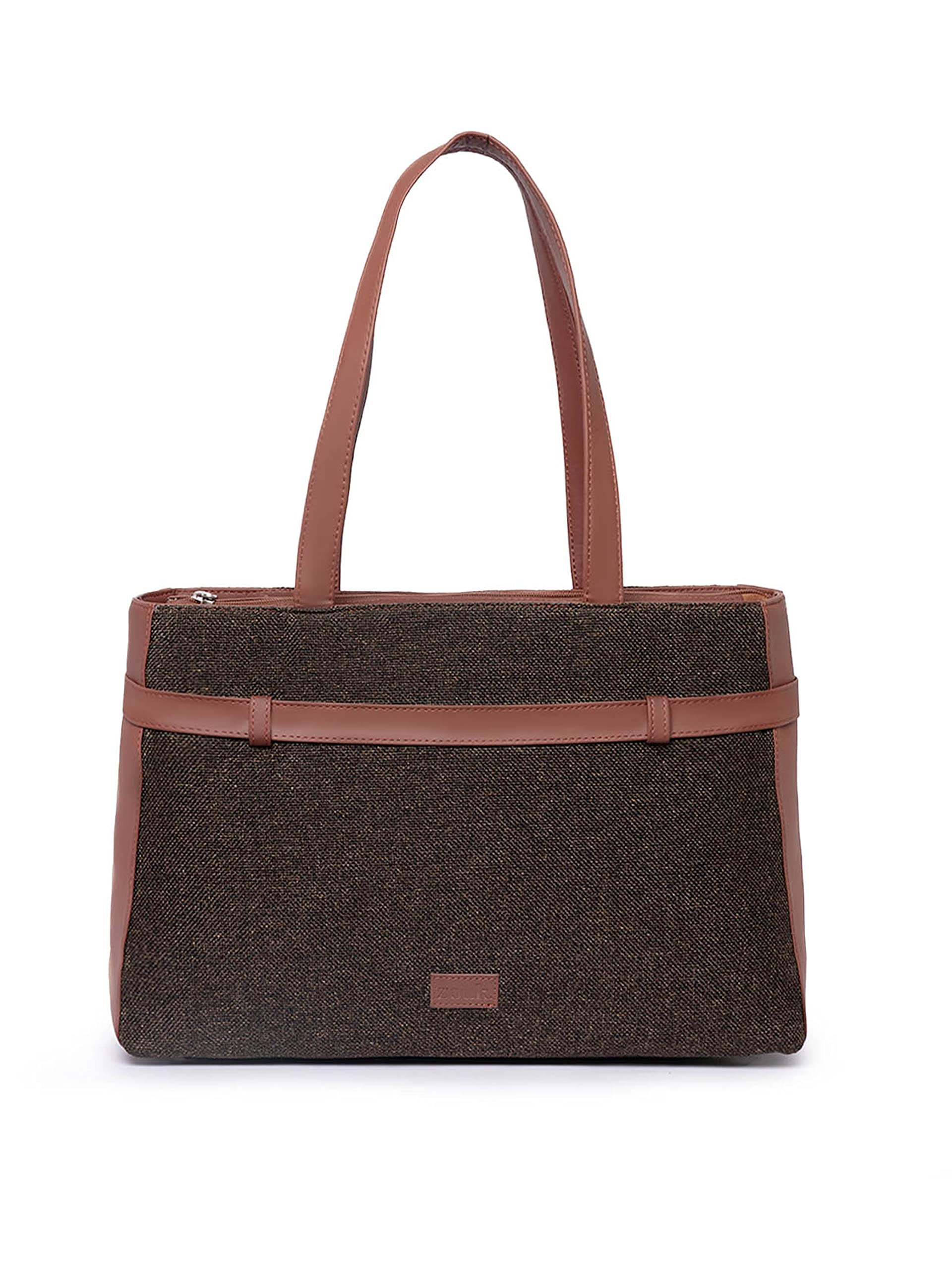 zouk Women's Jute Handcrafted Vegan Leather Statement Office Shoulder Bag-picture-16