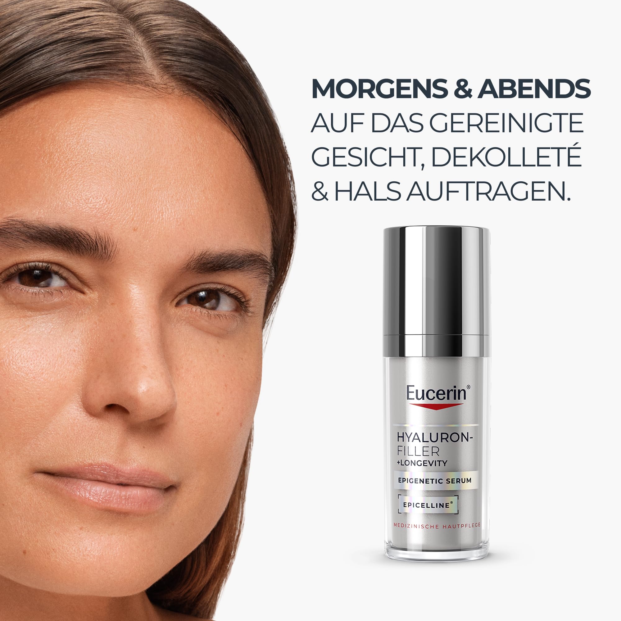 Eucerin Hyaluron-Filler +Longevity Epigenetic Serum 30 ml, Gesichtsserum | Anti Age Pflege korrigiert Zeichen der Hautalterung, reduziert Falten & strafft die Haut, mit Hyaluronsäure & Epicelline