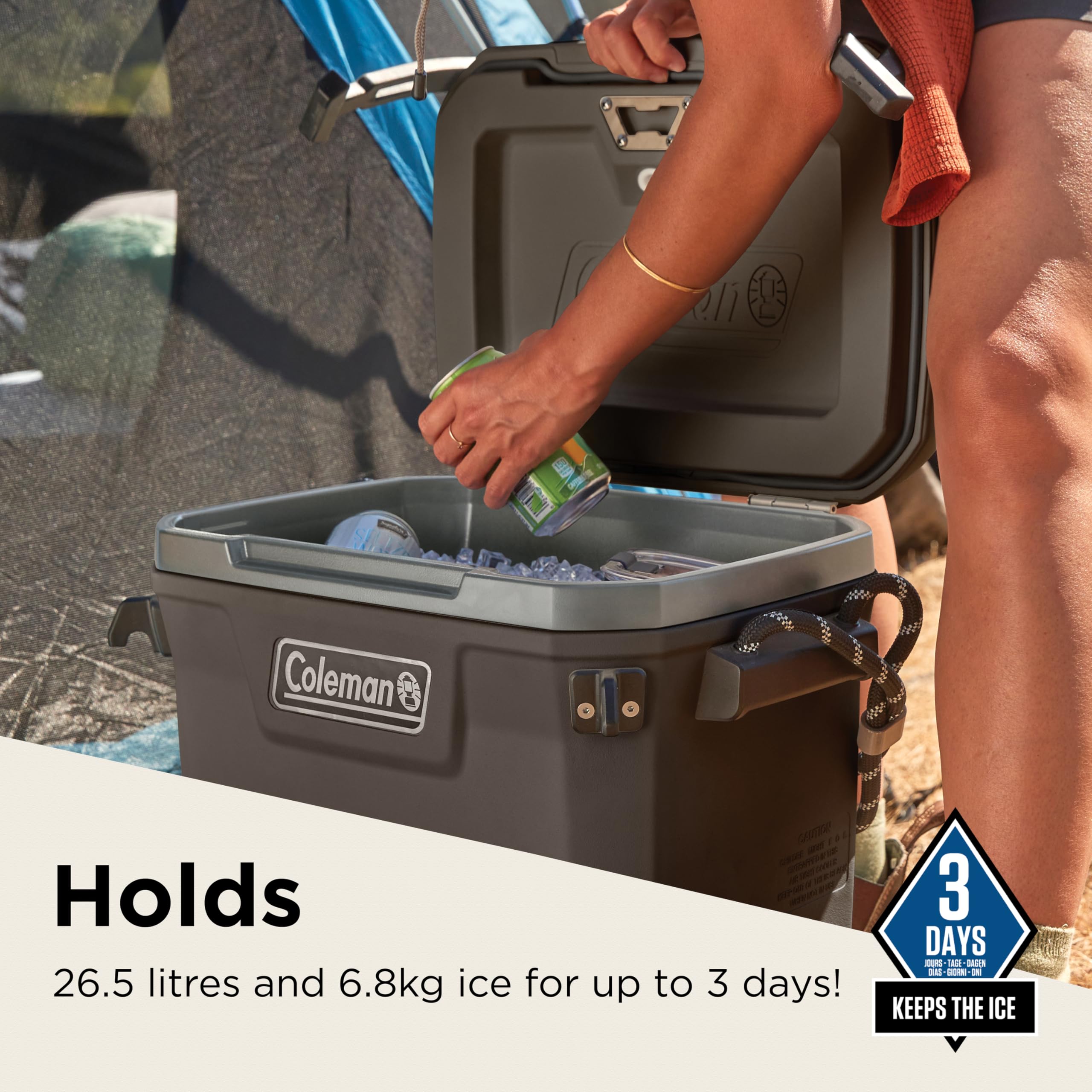 Coleman Convoy Nevera rígida Resistente con Aislamiento | Capacidad 27-62 L | Mantiene el Hielo hasta Durante 5 días | Aislamiento de Espuma Completo | Nevera portátil Grande para Uso en Exteriores