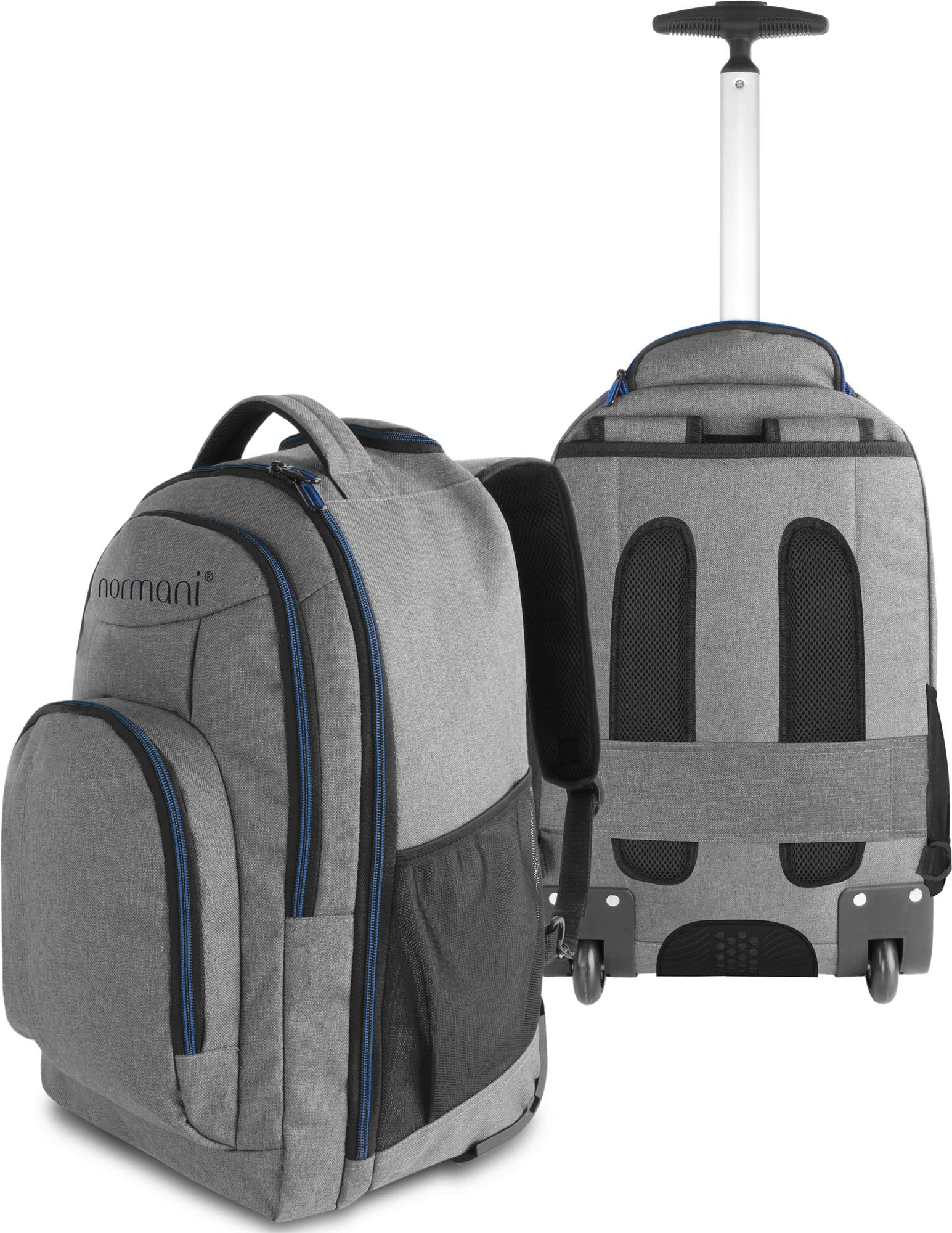 normani Rucksack mit Trolleyfunktion - 30 Liter Volumen Rucksacktrolley zum ziehen mit Laptopfach für Schule, Uni, Reisen, Ausflüge oder Einkaufen