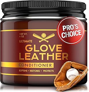 3-in-1 Glove Conditioner, Cleaner, and Softener - Non-Greasy, Quick-Dry Leather Care for Baseball Gloves, Softball Mitts, and Catchers - Break-In Cream for Glove Conditioning