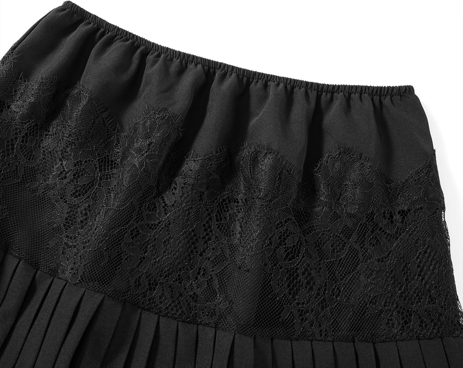Muineobuka Women Y2k Lace Mini Skirts Summer Lace Slip Skirt Pleated Ruffle Floral Lace Tiered Short Skirts Underskirt - Image 5