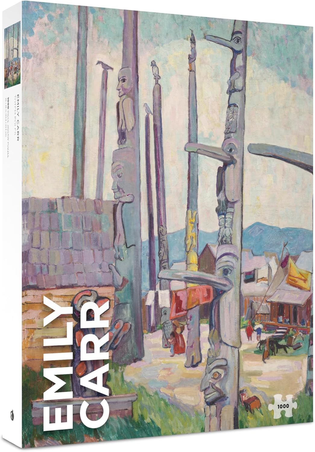 Pomegranate 1000-Piece Jigsaw Puzzle for Adults, Emily Carr's Totem Poles, Matte Finish, Snug Fit