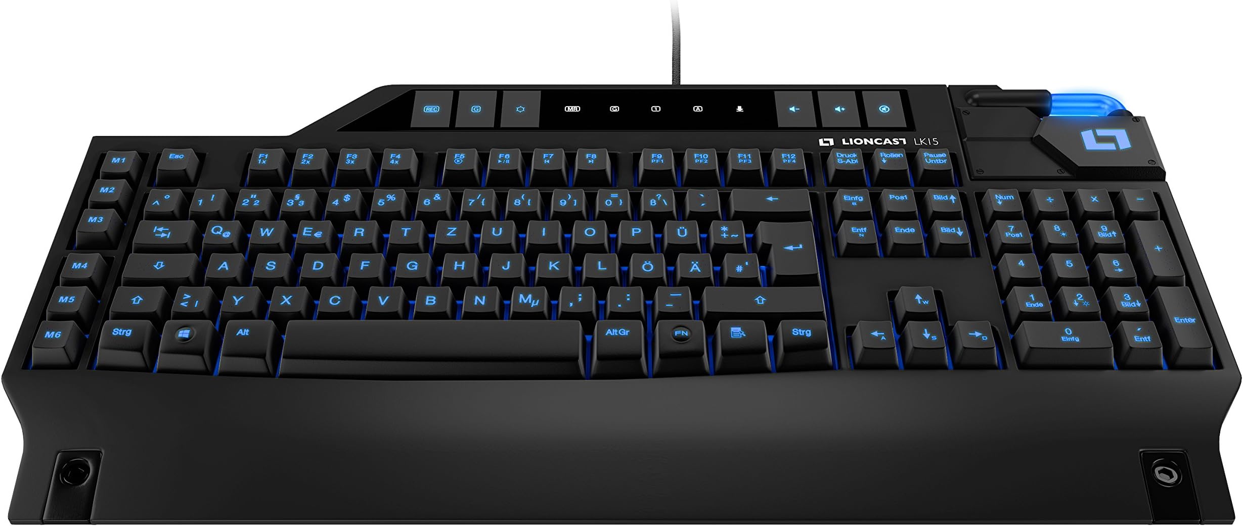 LK15 Gaming Keyboard LED USB Macro Keys 16.7 Million Colours N-Key Rollover Black