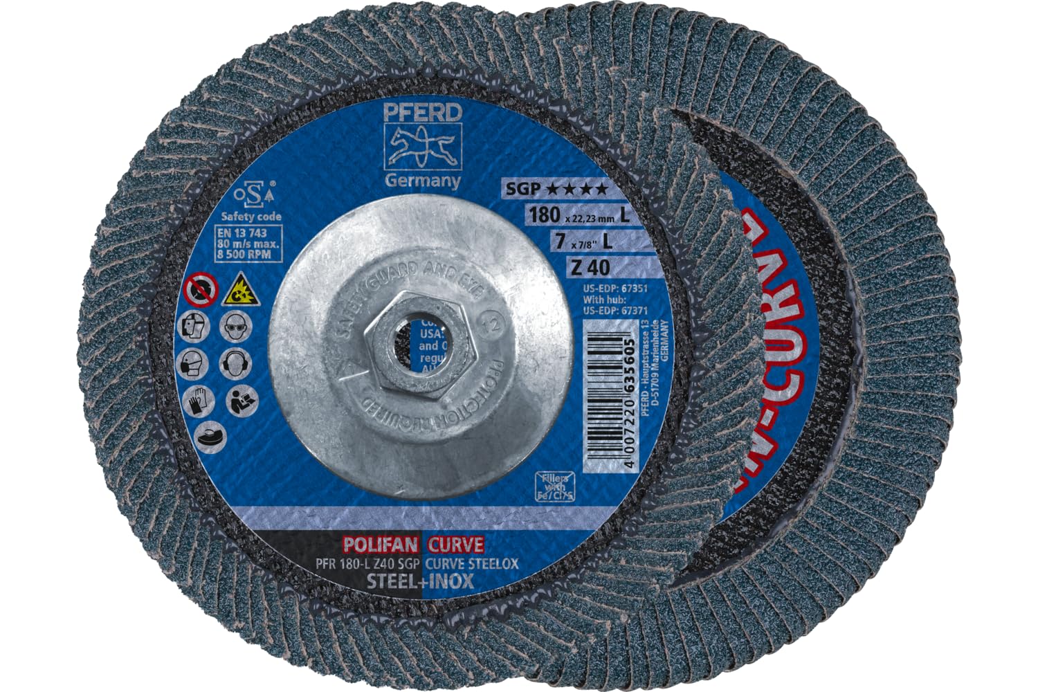 Amazon.co.jp: PFERD 67371 Polifan Zirkon Curve ラジアル