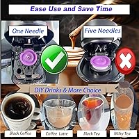 Vista 4 de 12 cápsulas desechables K Cups compatibles con cafeteras Keurig 1.0 y 2.0, cápsulas de café rellenables de bricolaje, K-Cups vacías con tapas