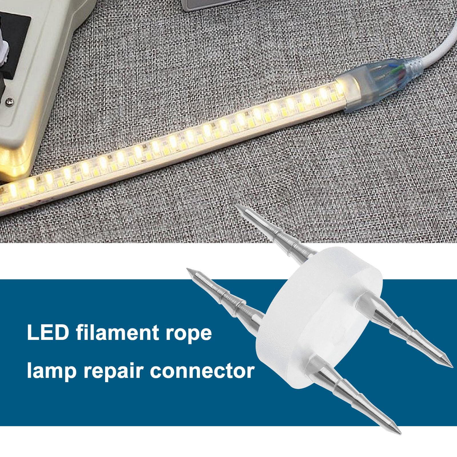 LT Easiyl 8 Pairs Rope Light 2 Wire Installation Accessory Coupler With Heat Shrink Sleeve 2 Pin RGB LED Light Strip Connectors for 13mm Diameter String Lights