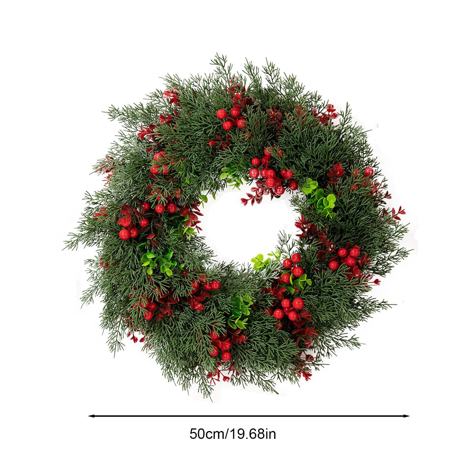 Amazon.co.jp: クリスマスリース - 20インチ レッドベリーリース