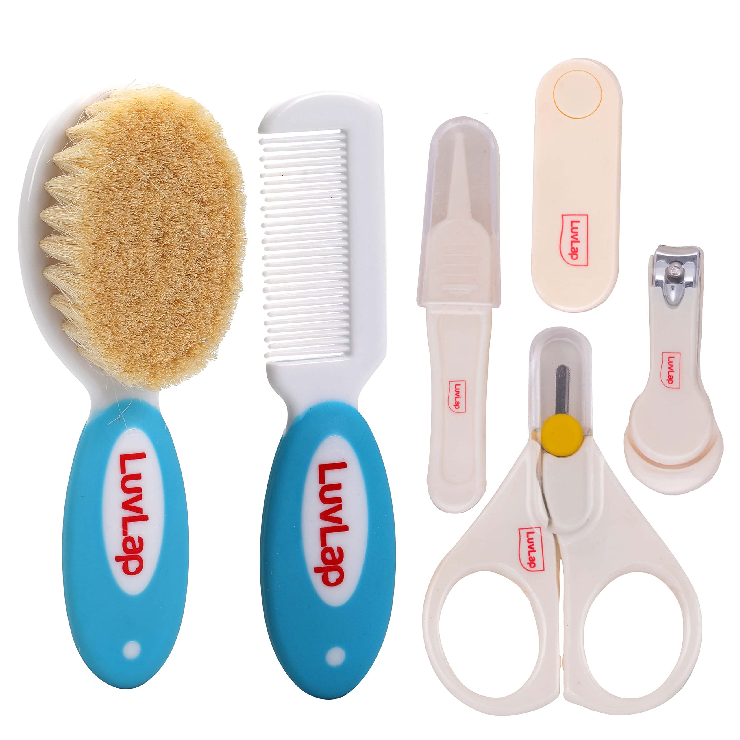 LuvLap Wooden Baby Hair Brush with Natural Bristles for Baby Hair Grooming, Baby Comb Hair for New Born, Perfect Scalp Grooming Hairbrush Comb for Kids, Baby Comb 6-12 Months,Pack of 1 (B0B94H1GT1) Amazon Price History, Amazon Price Tracker