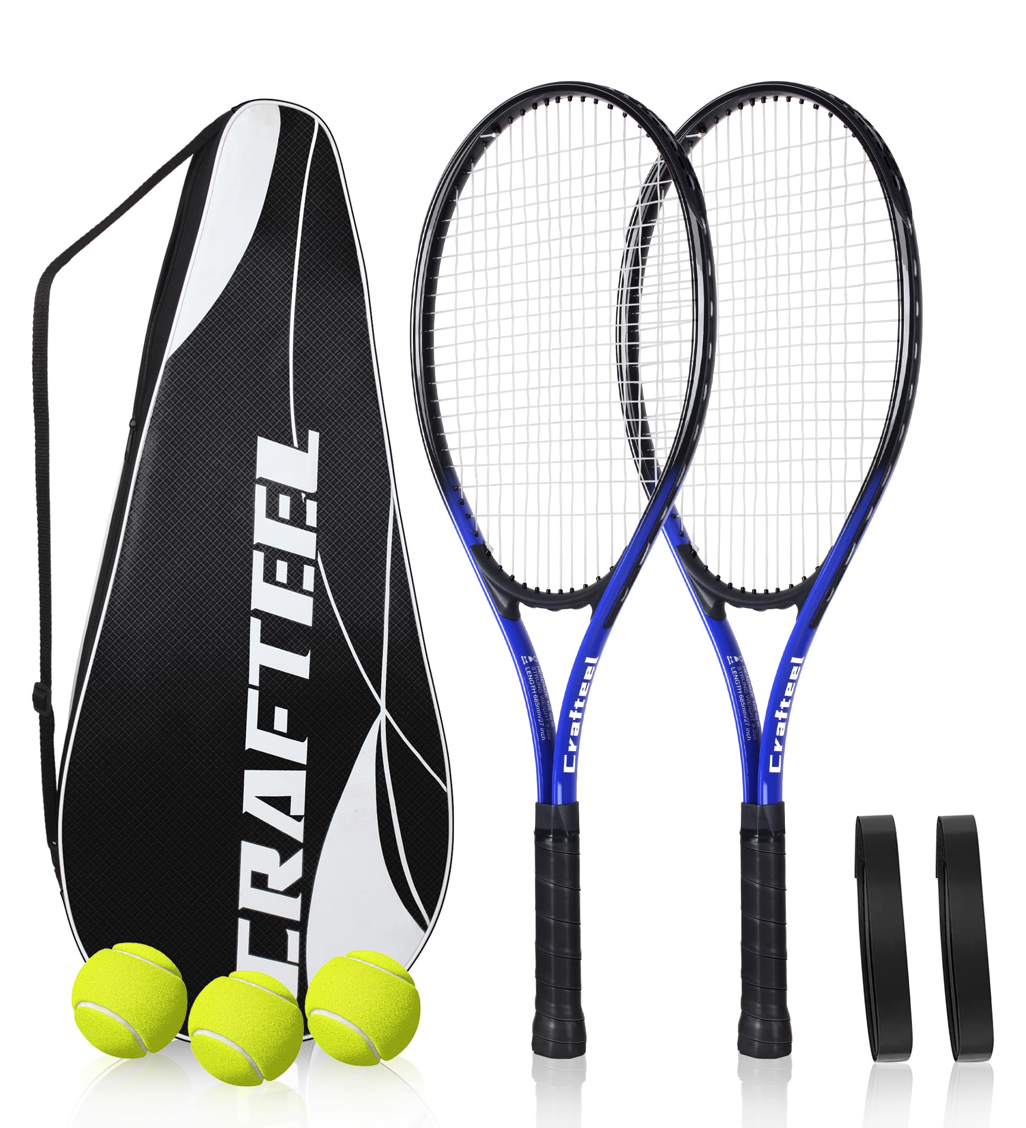 Lot de 2 raquettes de tennis 68,6 cm pour débutants