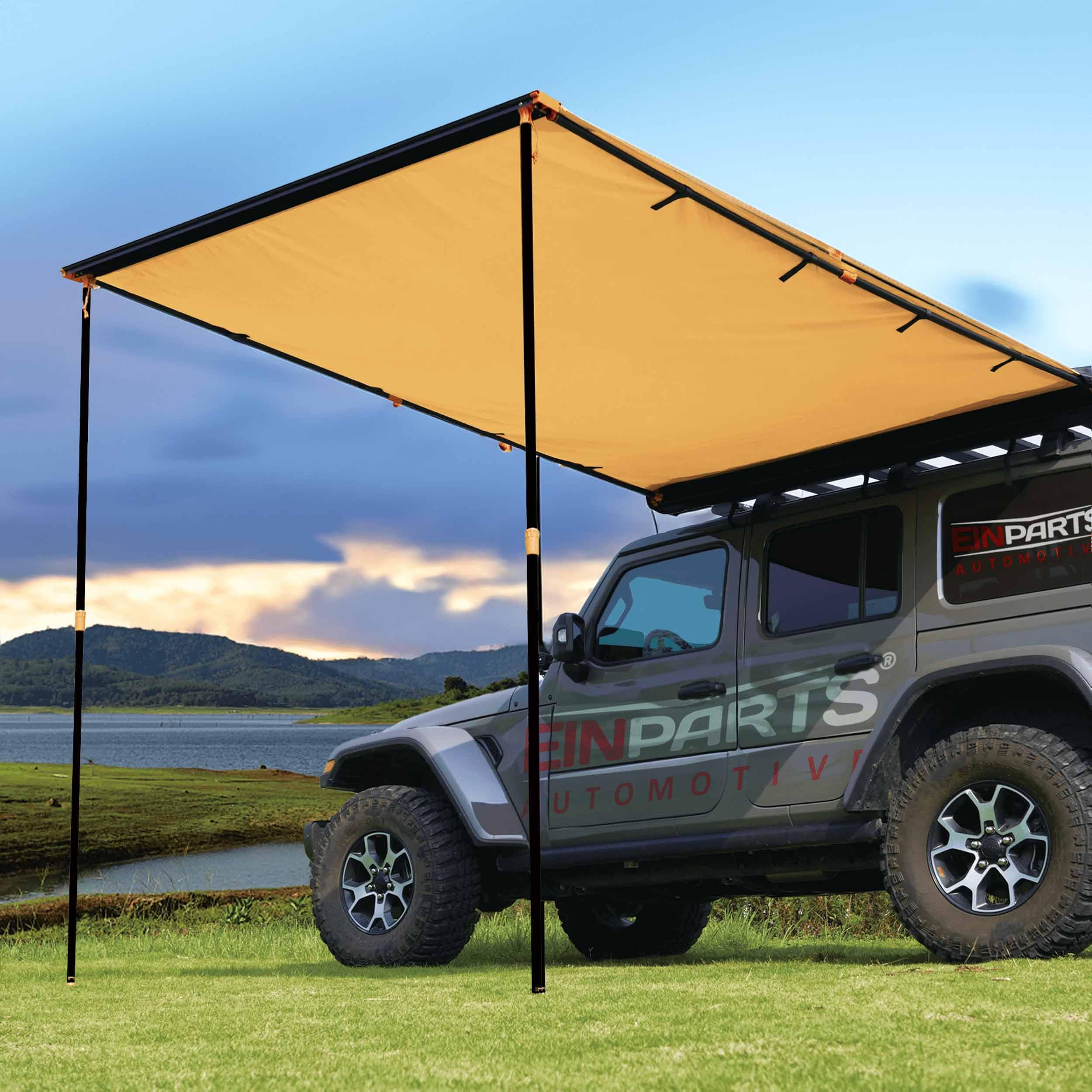 EinParts Markiza Dachowa EPTENT01, 200x300 cm, Wodoodporna, 6,1 m² Cienia, Regulowana Wysokość, na Kemping i Off-Road
