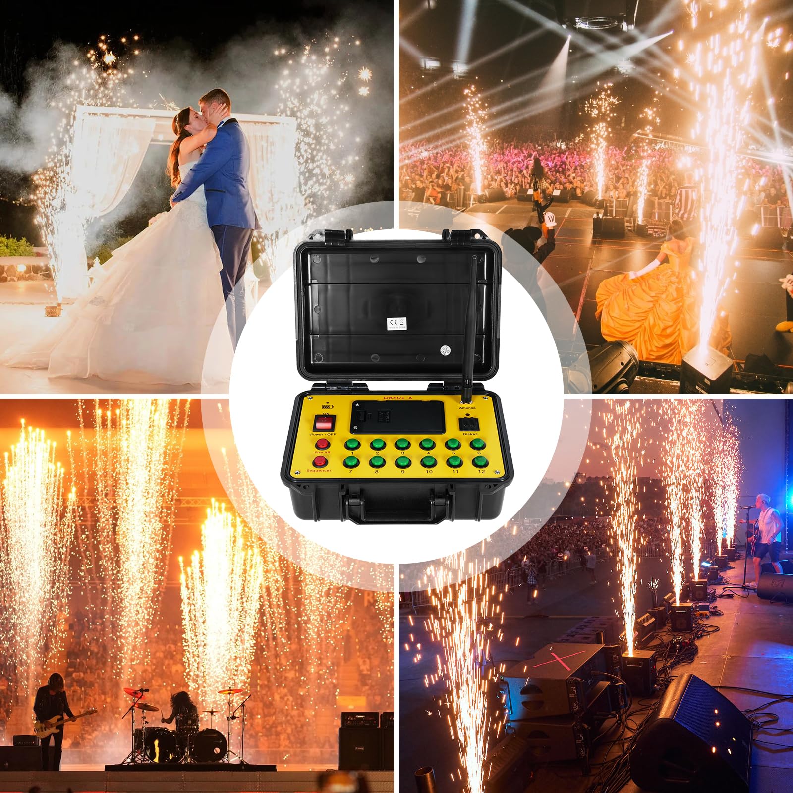 36 Kanal Drahtlose Steuerung, Drahtloses Bühneneffekt System für Hochzeit Ausrüstung, Funkzündanlage für Feuerwerkseffekt, Funkenbrunnen, Große Show, Party