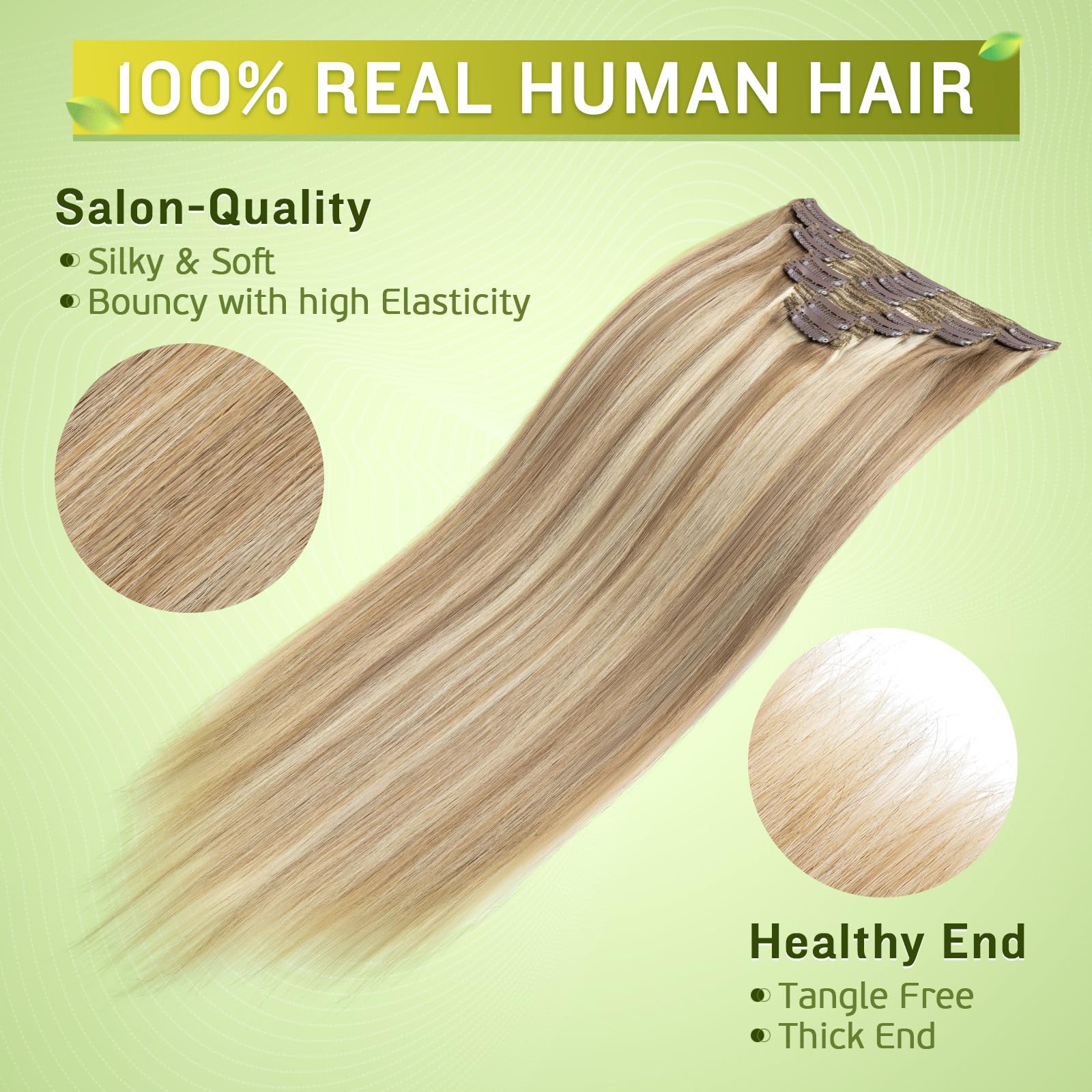 Amazon.com : Double Weft 100% Remy Human Hair Extensions 