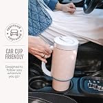 Ello Oasis 30 oz Tumbler with Handle & Retracting Straw | Reusable Insulated Stainless Steel Cup 100% Leakproof, Gifts for Teens Women Men | Keeps Cold for 24 Hours, Cup Holder Friendly, Pink Gingham