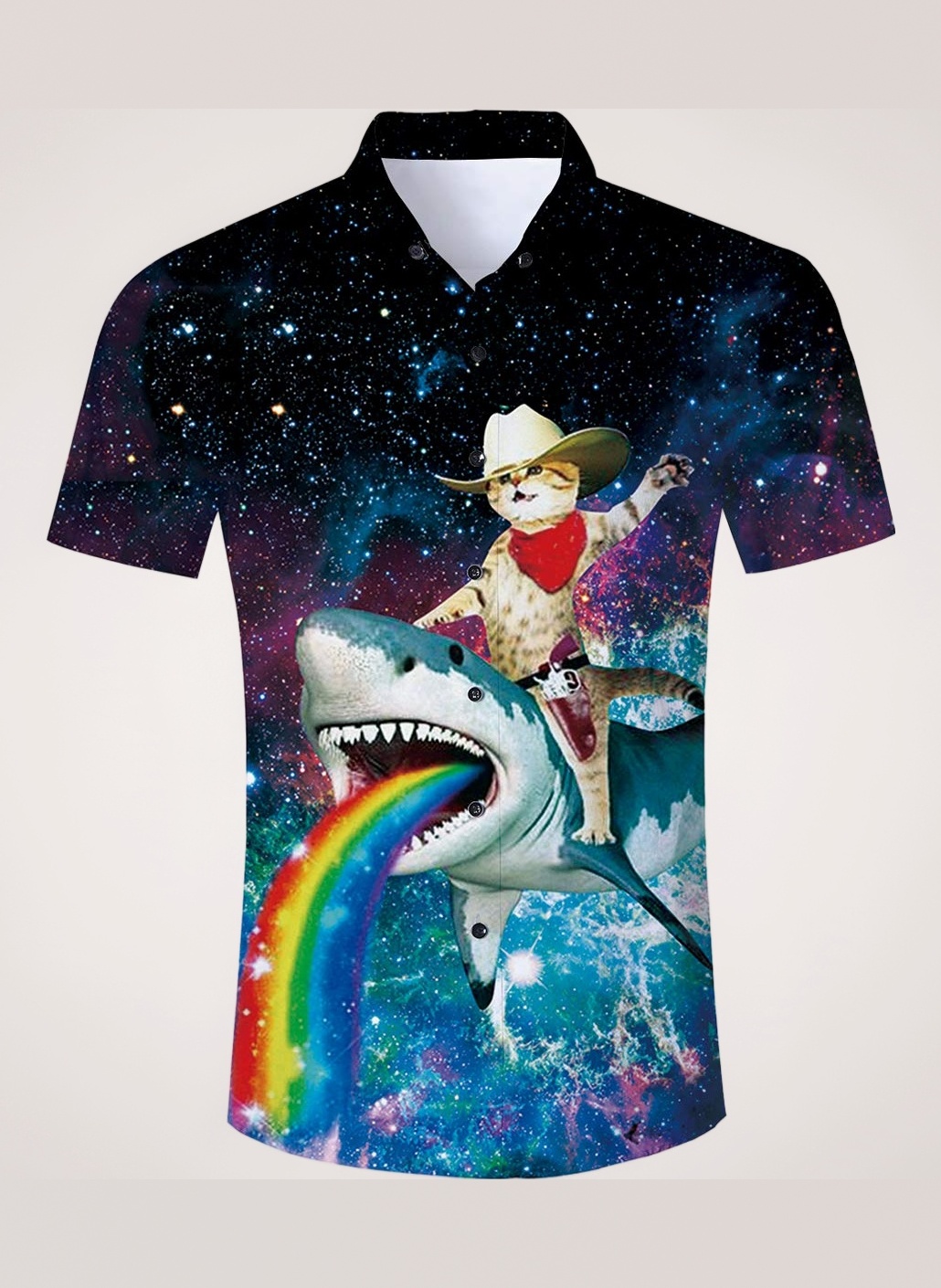 TUONROAD Hawaiian Shirt for Men Funny Cat 3D Printed Beach Shirt Short Sleeve Shit Shirt Mens Button Down Summer Casual Shirts M-XXL…