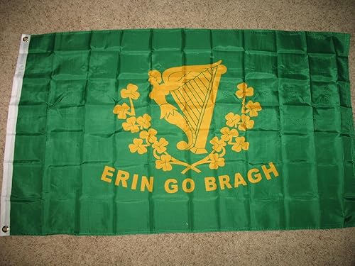 Miniatura 1 de 3 x 5 irlandés de Irlanda Erin Go Bragh "Arpa bandera de poliéster 3 'x5' resistente a la decoloración al aire última intervensión