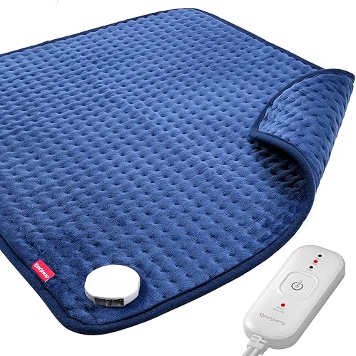 Vista 11 de Comfytemp Almohadilla térmica extragrande para espalda y período, tamaño King de 33 x 17 pulgadas, lista de artículos elegibles por la FSA, Azul