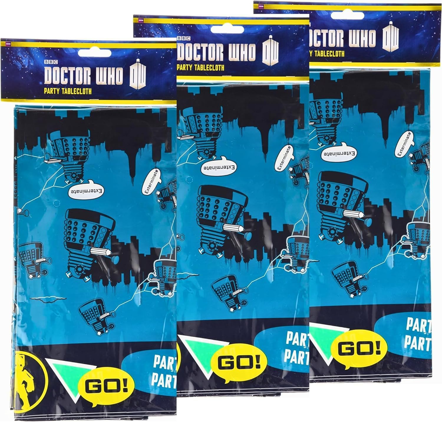 Official Doctor Who Party Sets - Pack of 3 Tablecloths