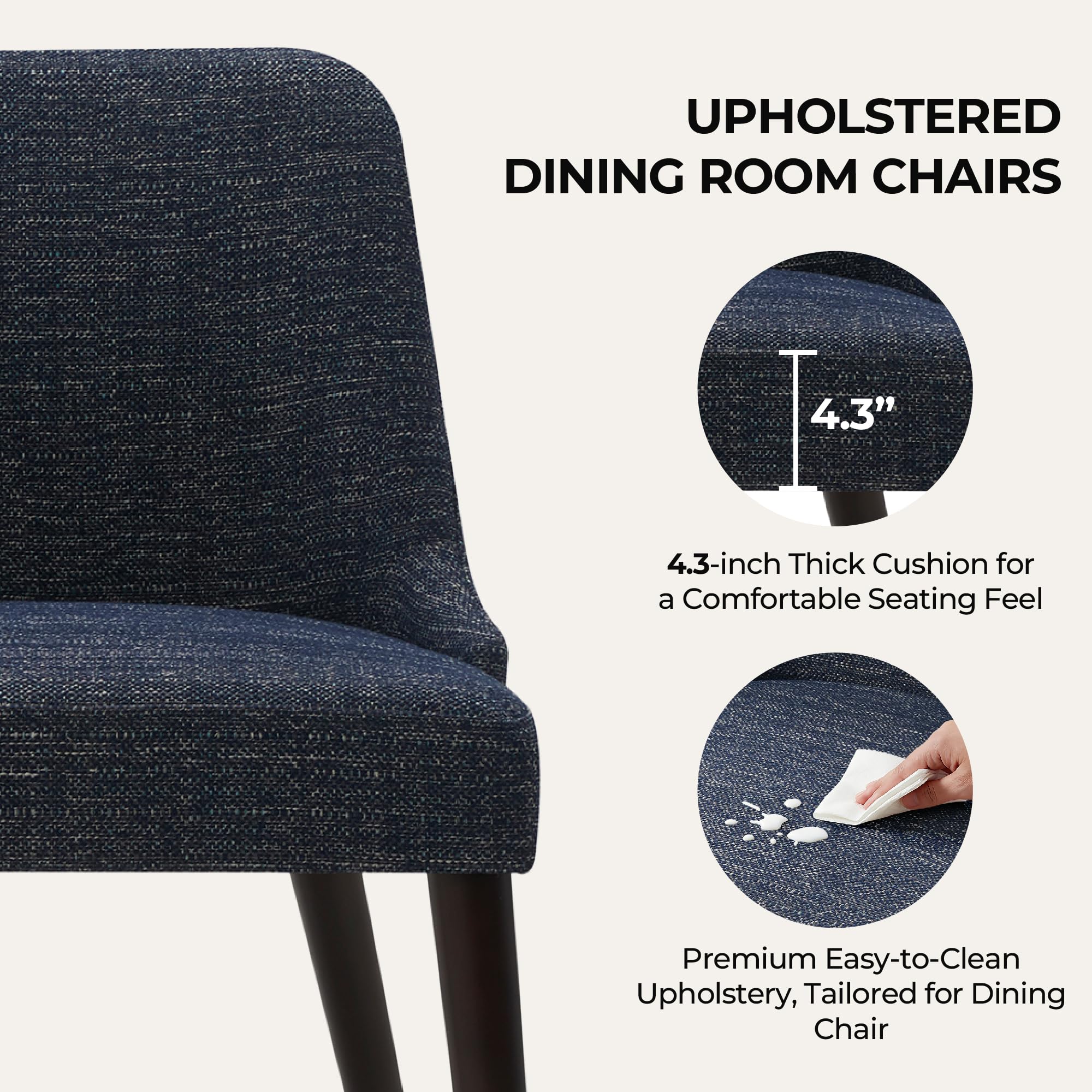 Amazon.com - CHITA Mid-Century Modern Dining Chair, Upholstered