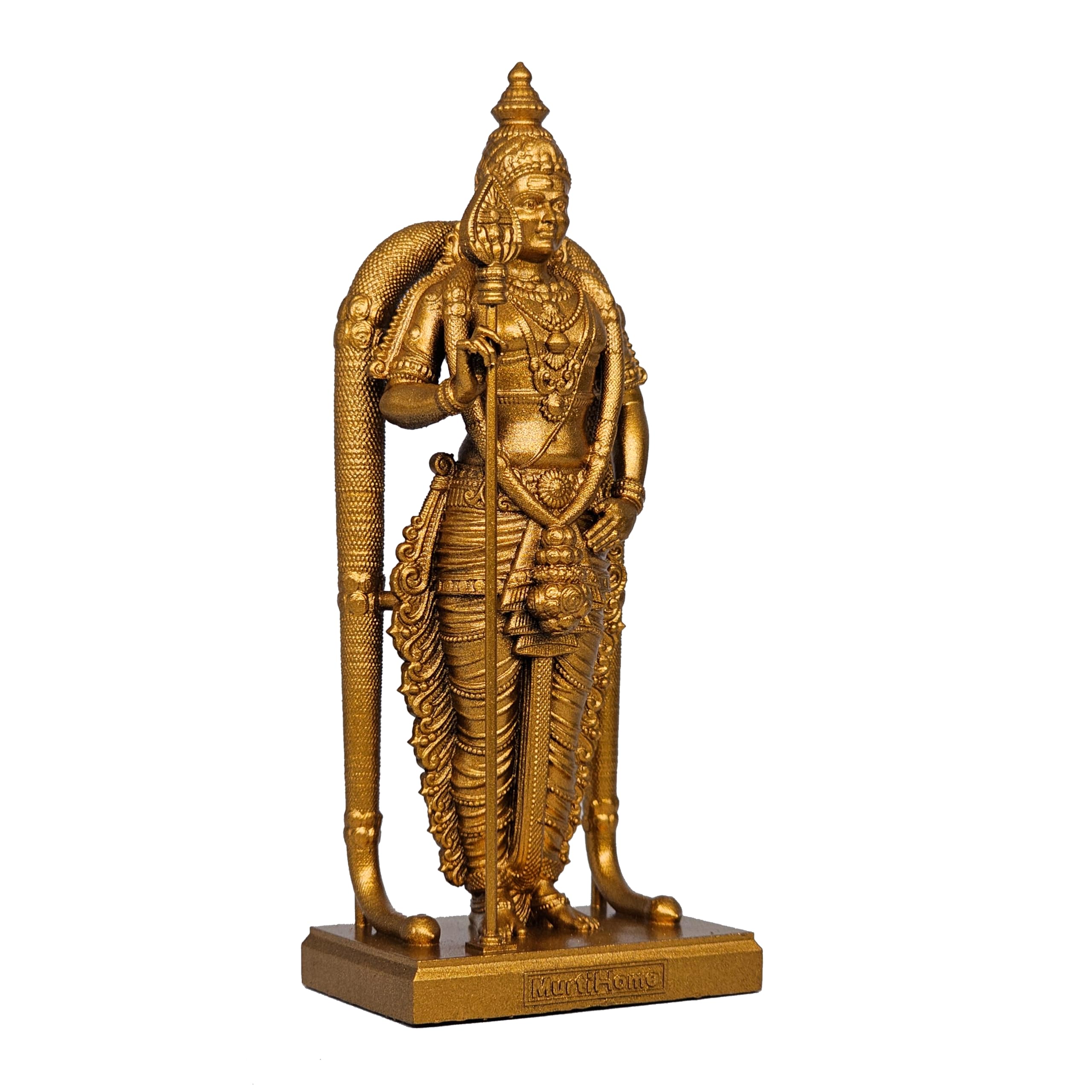 Murugan Statue - Golden Hindu Idol for Car & Home -5