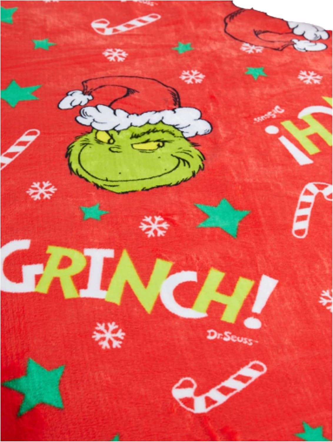 Divas World The Grinch Fleece Throw Soft Cosy Breathable Novelty