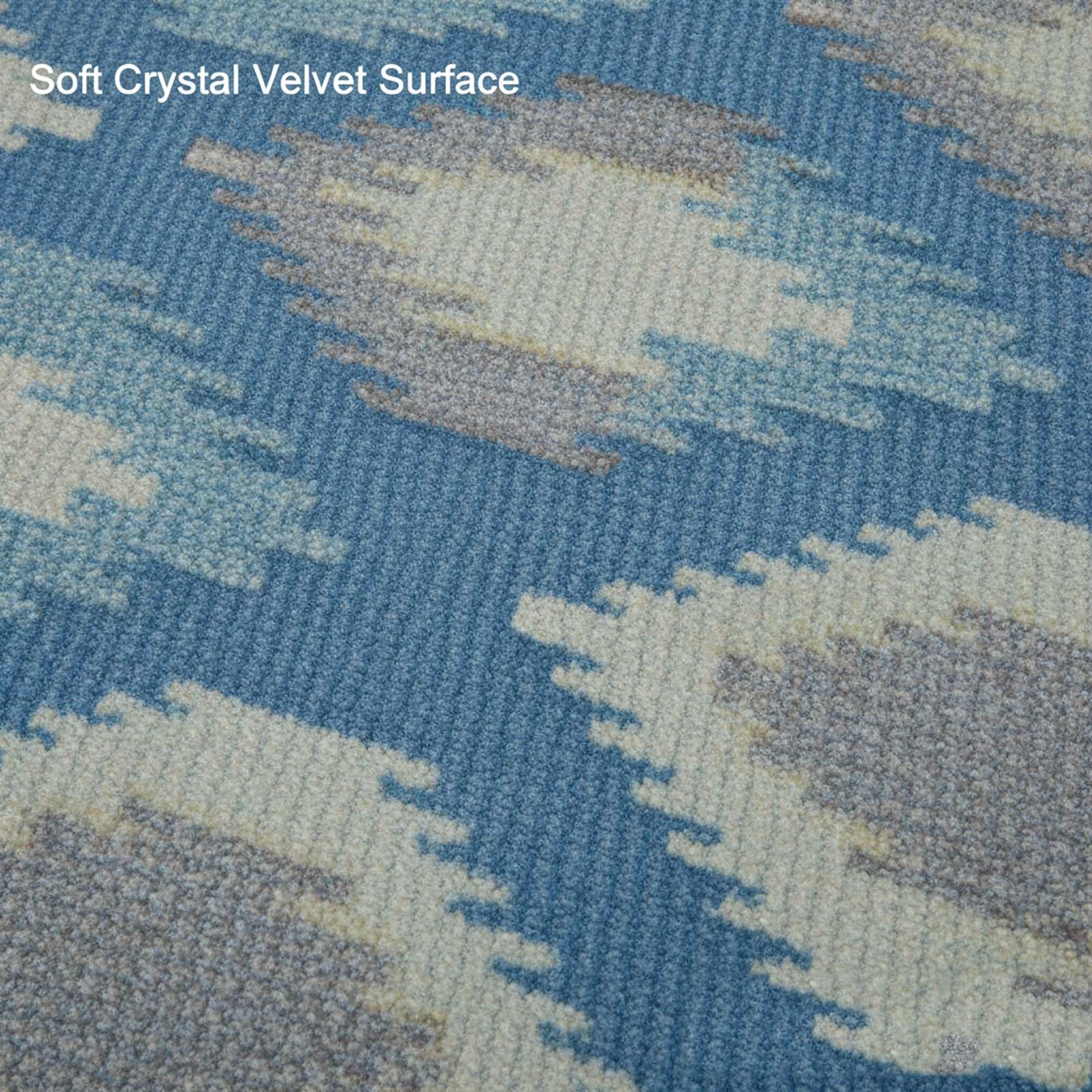Grand Tapis d'Extérieur, Tapis de Terrasse en Velours Cristal Doux avec Base Antidérapante, Tapis de Sol Lavable, Facile à Nettoyer, pour Terrasse, Deck, Balcon, Jardin