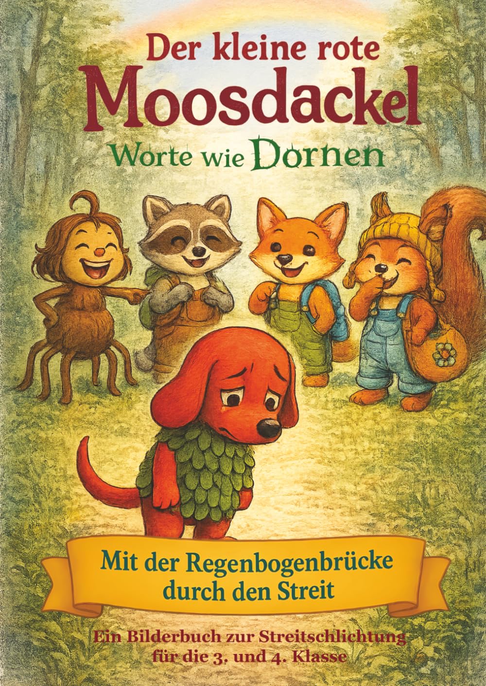 Der kleine rote Moosdackel: Worte wie Dornen: Ein Bilderbuch zur Streitschlichtung für die 3. und 4. Klasse (Der kleine rote Moosdackel - ... - Mit der Regenbogenbrücke durch den Streit)