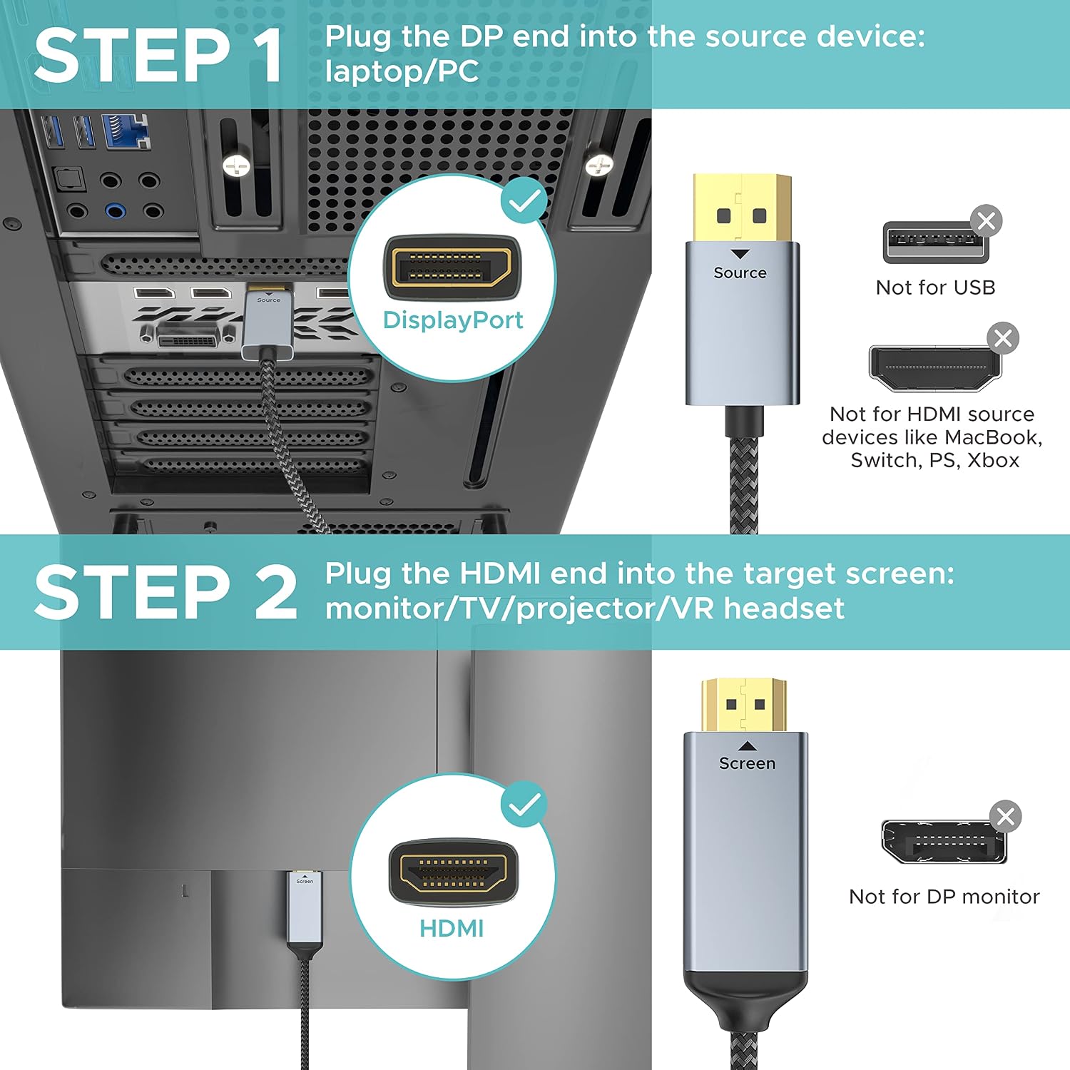 Adaptor Kabel HDMI 6FT 