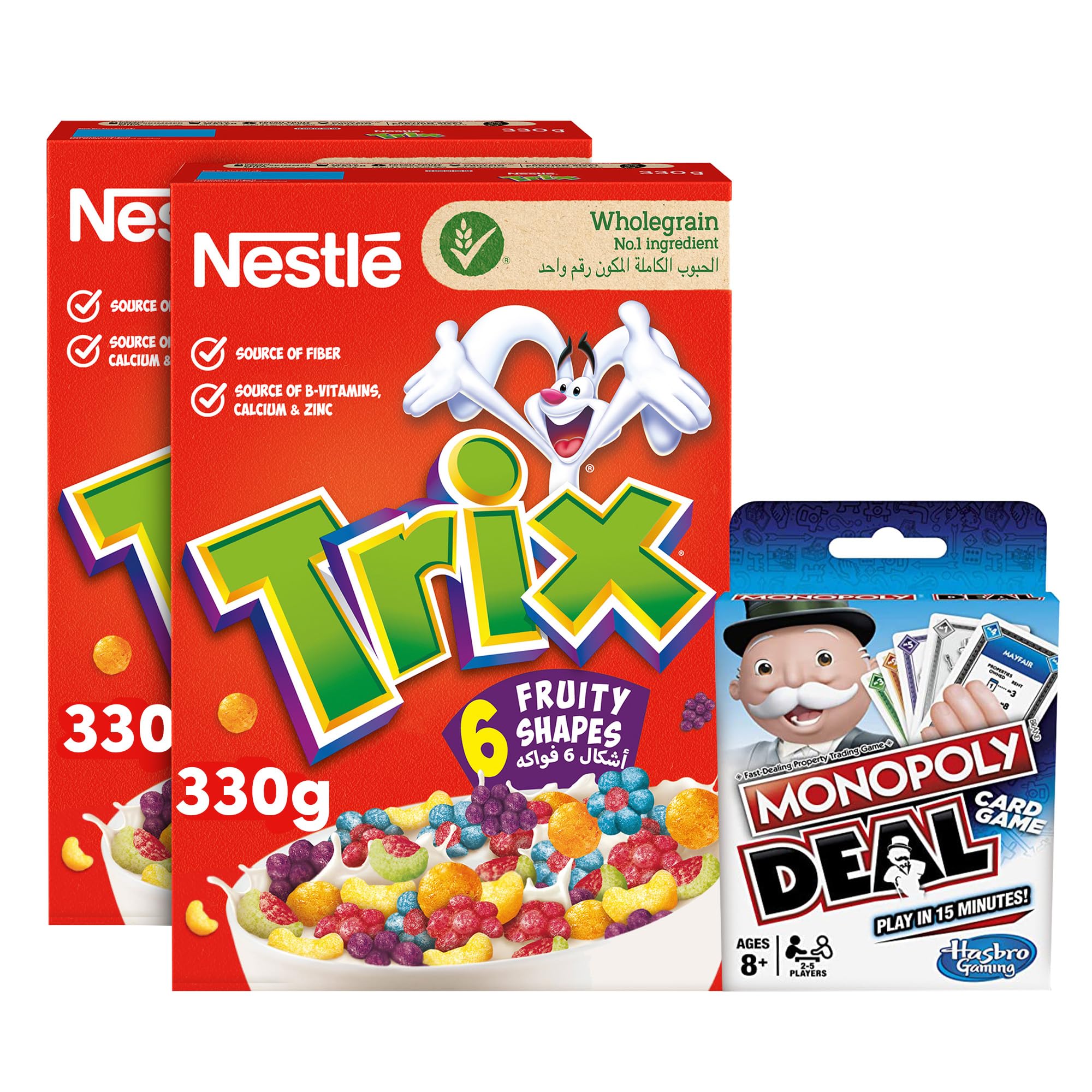 Nestlé Trix Cereal + Monopoly Deal Card Game