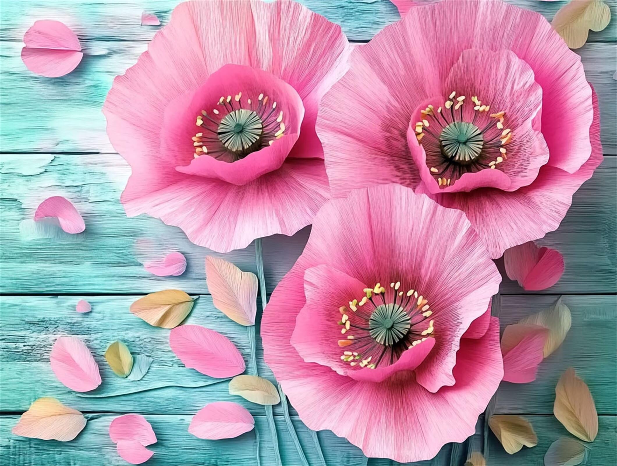 Flower Diamond Art, zestawy do malowania diamentami 5D dla dorosłych 61 x