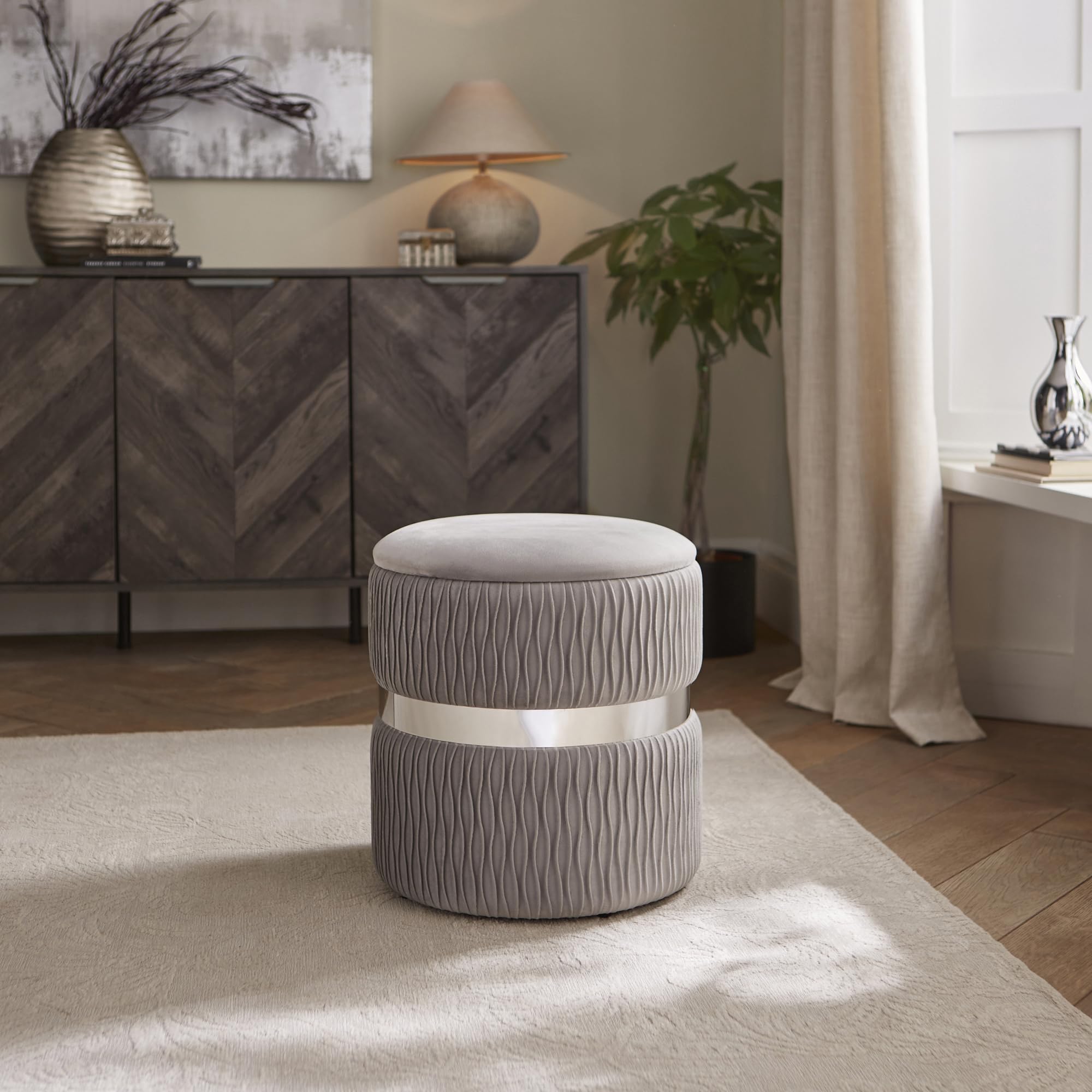 - Eden Velvet Occasional Storage Stool