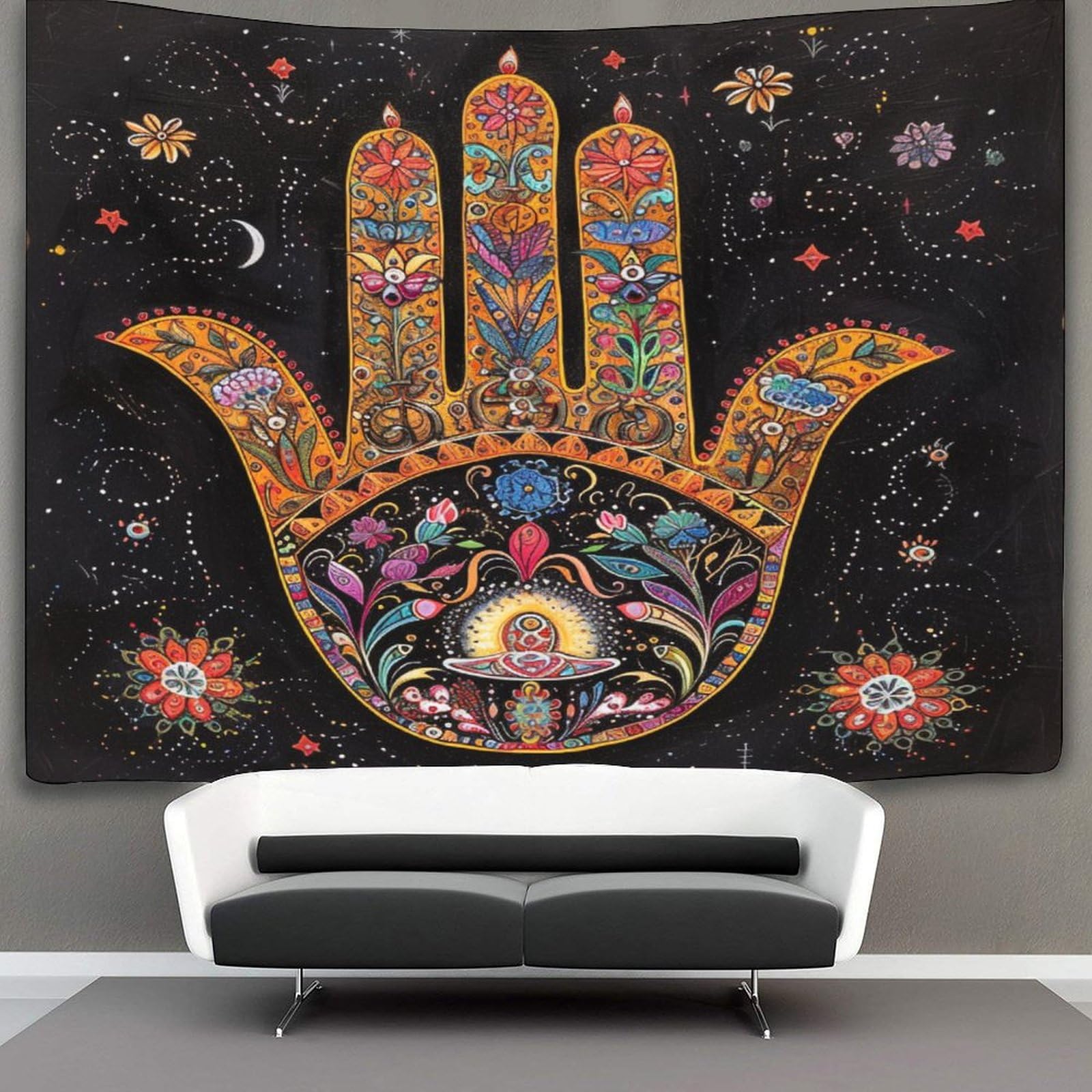 kaiyun Mandala Tapestry,Datura Flowers Wall Hanging,Wall Art for Bedroom Aesthetic Home Decoration for Living Roombedroom 150cmx200cm