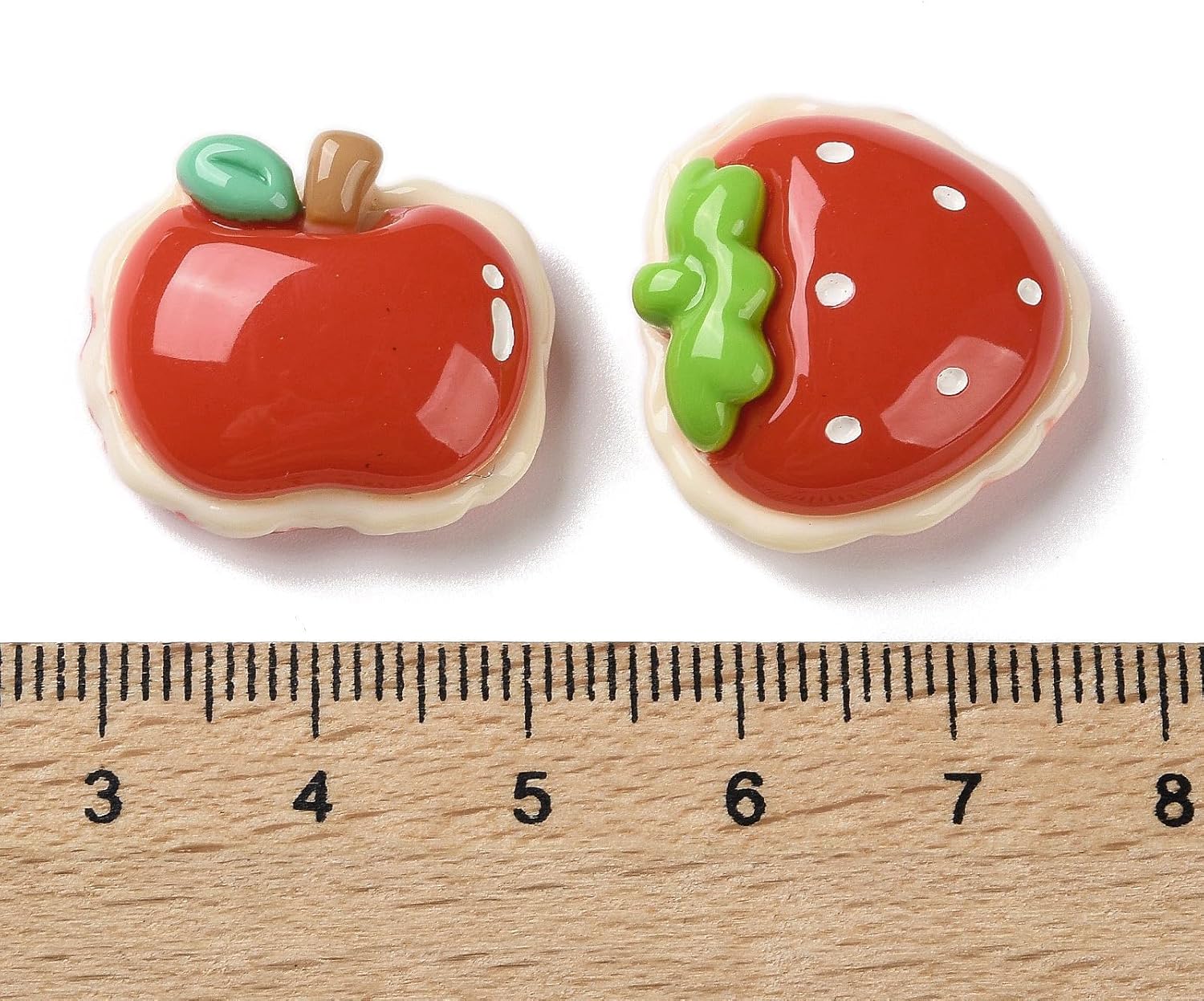 Ipotkitt Resin Slime Charms Flower Chocolate Fruit Bee Ladybug Flatback Embellishments for Nail Art DIY Jewelry Phone Case Hair Clip Scrapbooking Decor