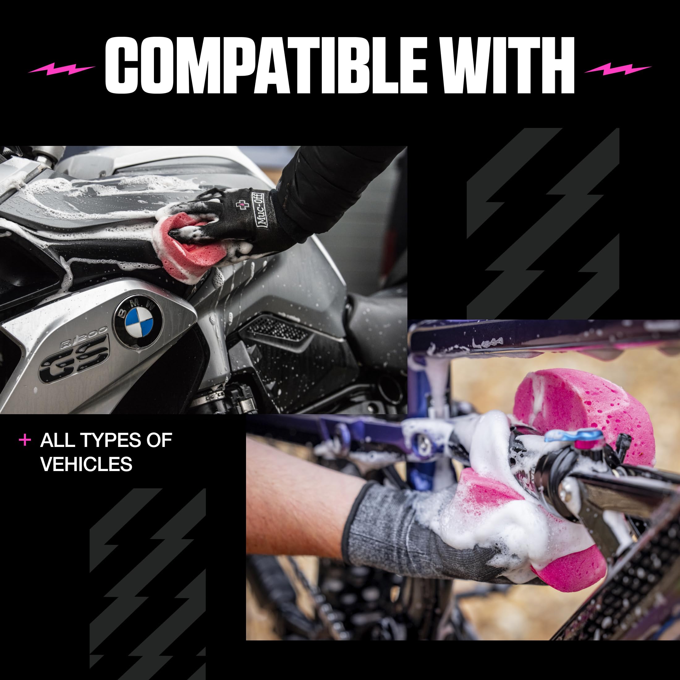 Muc-Off Expanding Sponge – Gąbka do Mycia Auta, Motocykli i Rowerów – Ergonomiczna Gąbka Rozprężna do Czyszczenia Rowerów i Pielęgnacji Samochodu