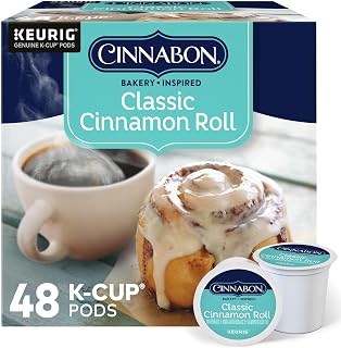 Cinnabon Classic Cinnamon Roll Keurig Single-Serve K-Cup Pods, Light Roast Coffee, 48 Count