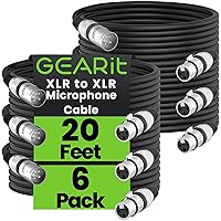 Vista 10 de GEARit XLR - Cable de micrófono macho a hembra (1 pie, paquete de 2) mezclador blindado equilibrado de 3 pines, estudio de grabación, podcast