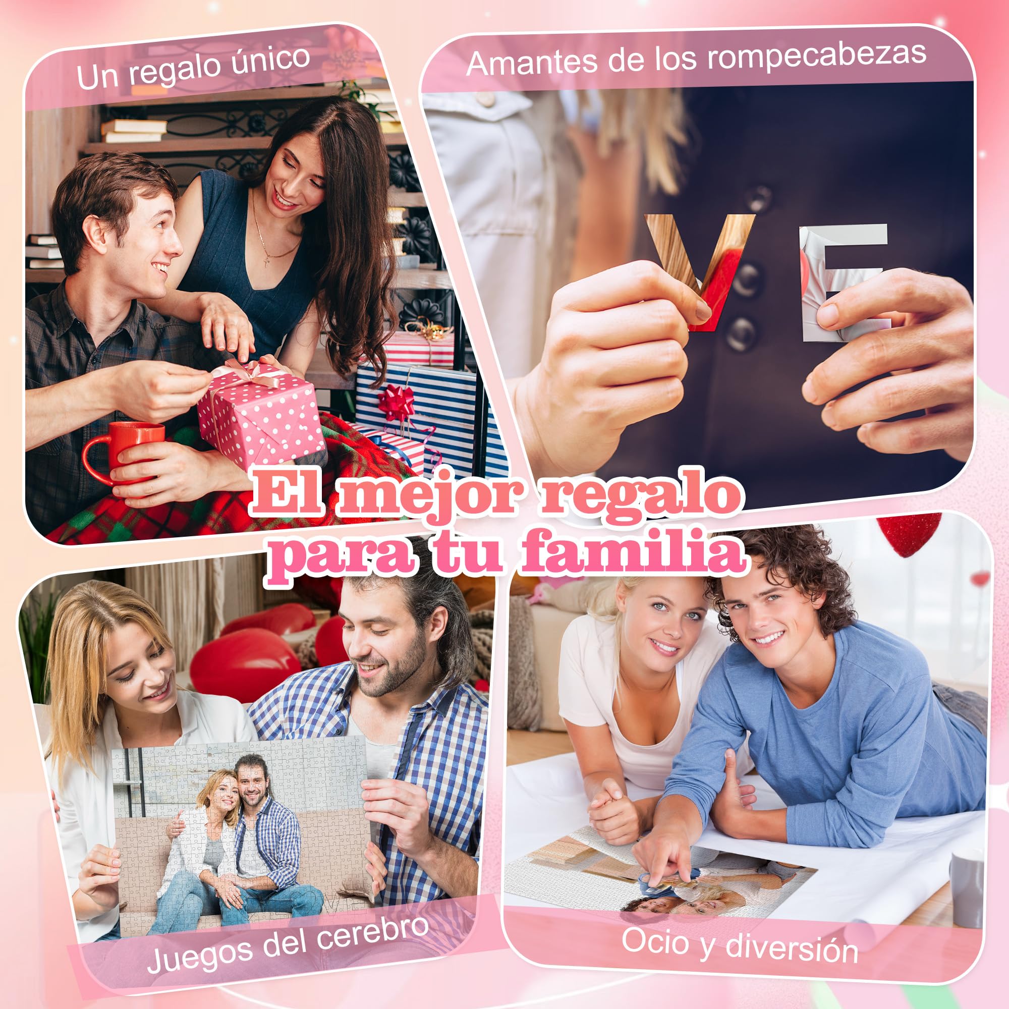 Puzzle Personalizado con Foto, Rompecabezas Personalizado con Foto y Texto | Puzzle Personalizado para Adultos y Niños, Regalo Original para Pareja, Familia o Amigos, Horizontal/Vertical
