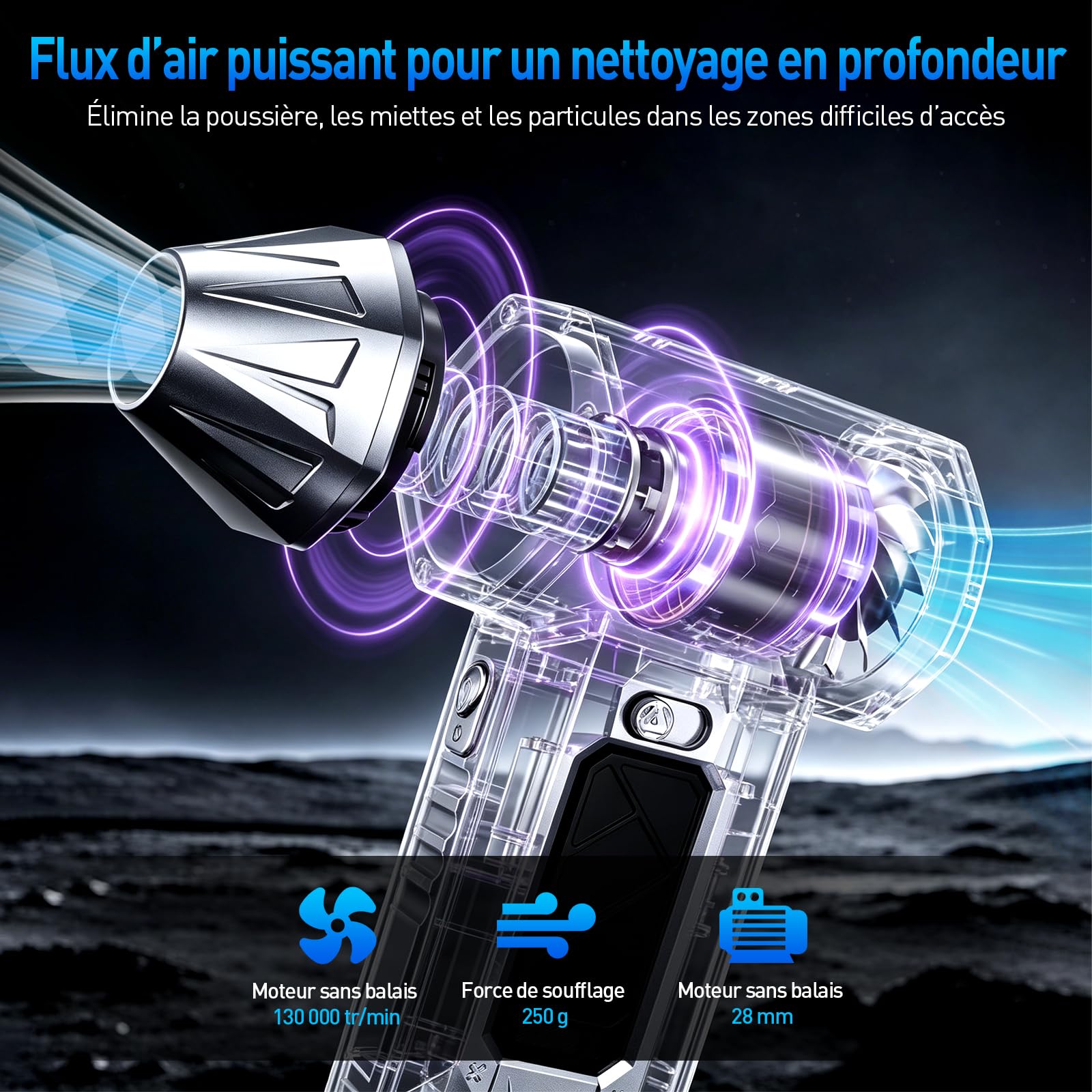 Souffleur Air Comprimé Électrique - Air Duster 130000 TR/Min