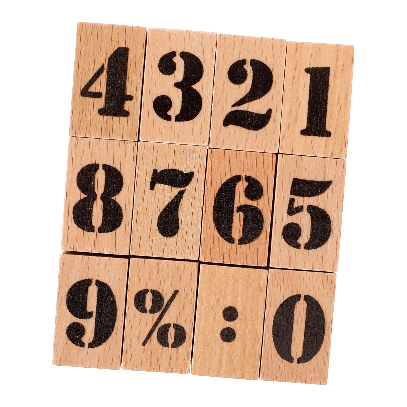 NUOBESTY 4sätze Holzstempeln Mit Zahlen Und Buchstaben Dekorativer -stempel Für Notizbücher Und Kreative Projekte Für -labels Karten Und Scrapbooking