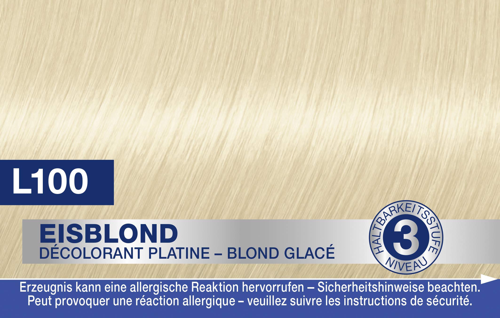 SCHWARZKOPF BLONDE Aufheller L100 Platin Aufheller Eisblond, Stufe 3, 3er Pack (3 x 180 ml)