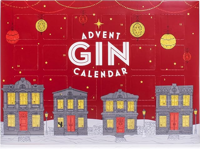Gin Advent Calendar, Christmas Countdown, Premium Gin Selection, Beefeater Gin, Edinburgh Gin, Warnerrs Gin, JJ. Whitley Gin and Many More Premium Brands, By Blue Tree