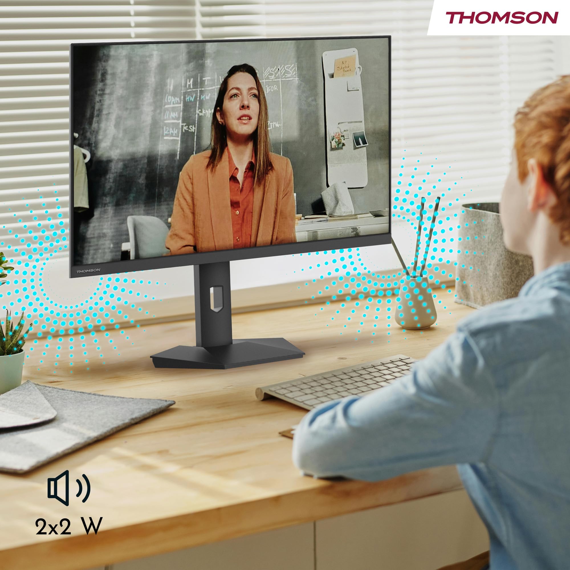 THOMSON 27 Pouces (69 cm) Moniteur Studio Business Full HD, Taux de rafraîchissement 120 Hz, HDMI, Montage VESA 75x75, Noir, M27FB5C15
